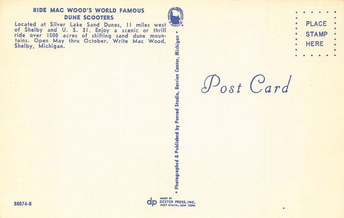 Mac Woods Dune Rides - Postcard